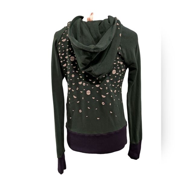 Umsteigen green hooded screen printed limited edition women's sweatshirt medium - Picture 5 of 9
